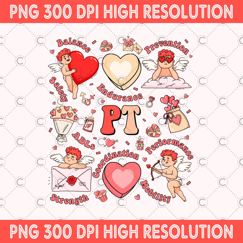 Physical Therapy Valentine PNG, PT PTA Valentine Digital Download, Physical Therapist Png, Valentines Day Gift, Physical Squad Sublimation.jpg