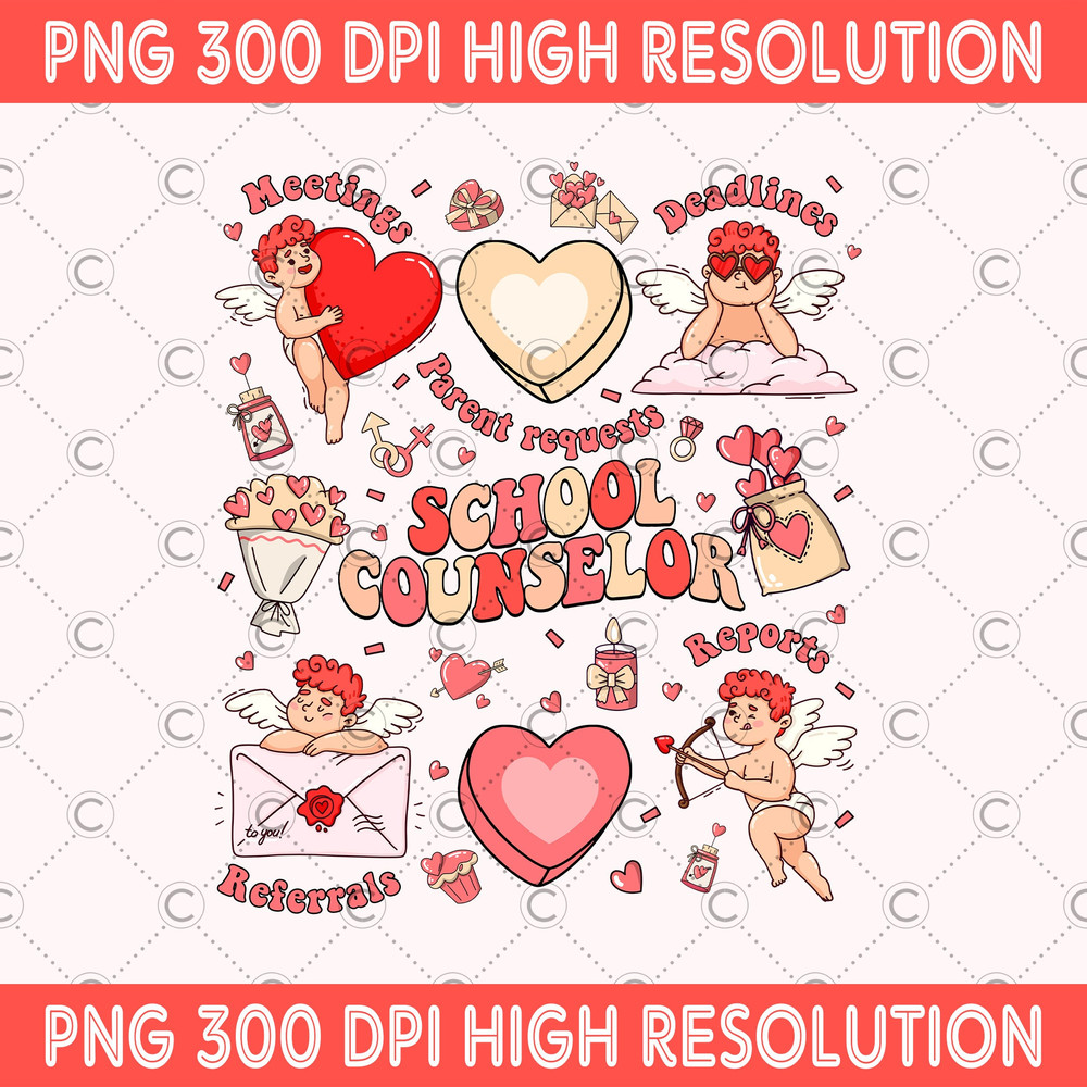Retro Counselor PNG, School Counselor Valentine Digital Download, Mental Health Valentine, Counselor Heart Cupid Counselor Sublimation.jpg