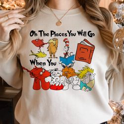 oh the places you will go png sublimation, dr.suess png, read across america, school png, teacher life png, sublimation