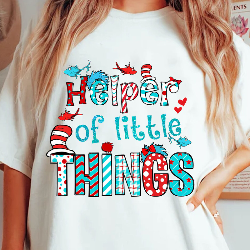 Helper Of Little Things Png, Dr. Seuss Png, Thing 1 Thing 2 Png, Cat In The Hat, One Fish Two Fish, Dr.Seuss for Teacher, Green Eggs and Ham.jpg