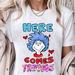 here comes trouble png, thing 1 thing 2 png, cat in the hat png, dr. seuss day, green eggs and ham, one fish two fish, d