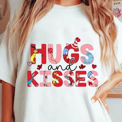hugs and kisses dr.seuss png, happy valentine day, dr. seuss png, cat in the hat, thing 1 thing 2, green eggs and ham, d