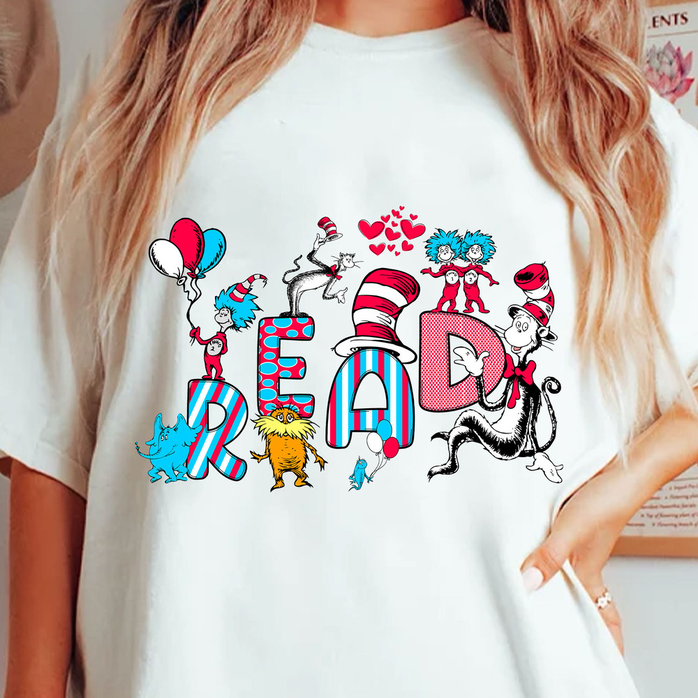 Peace Love Read Png, Dr. Seuss Png, Cat In The Hat, Thing 1 Thing 2 Png, Reading Book Png, Dr.Seuss for Teacher, Green Eggs and Ham 2.jpg