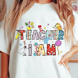 teacher i am dr. seuss png, cat in the hat, thing 1 thing 2 png, reading png, dr.seuss for teacher, dr seuss teacher, gr