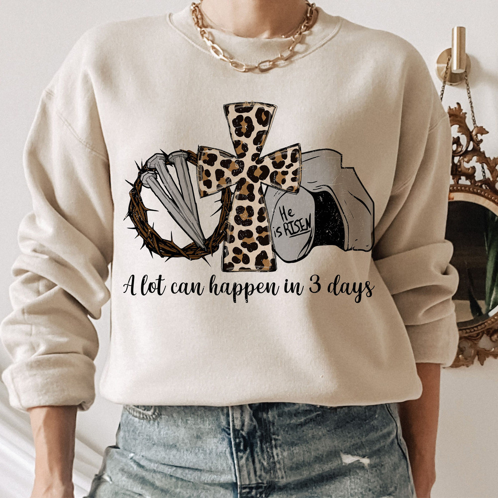 A lot can happen in 3 days Sublimation PNG, Easter png, Jesus png, Easter Christian Sublimation Designs Download hand drawn.jpg