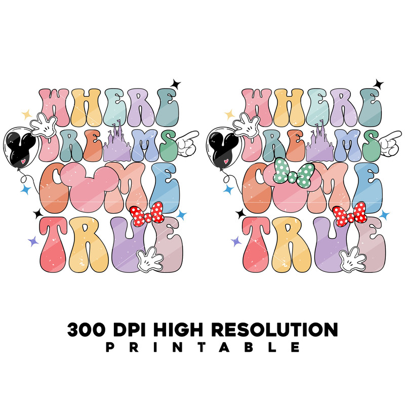 Bundle Where The Dream Come True Svg, Family Trip Svg, Vacay Mode Svg, Magical Kingdom Svg, Svg, Png Files For Cricut Sublimation.jpg
