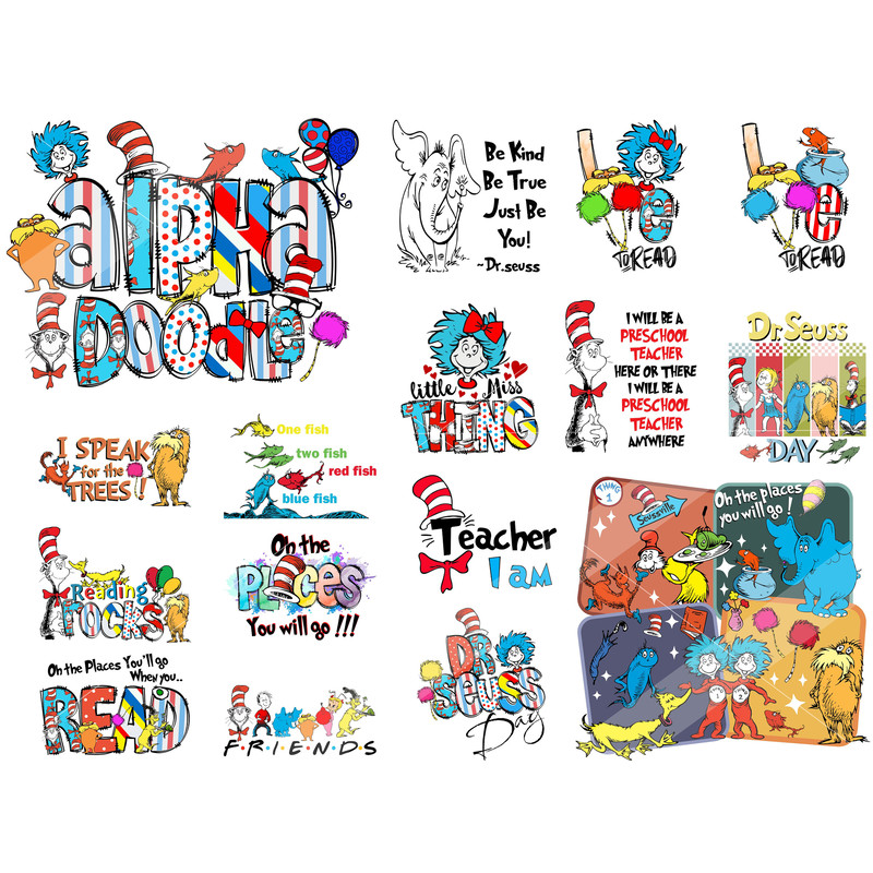 Dr.Suess Bundle PNG, Dr. suess Retro, Dr.Suess book, Dr. Suess PNG, Sublimation, Cat Hat Png Sublimation.jpg