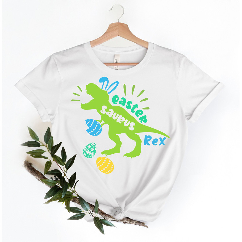 Easter Dinosaur Svg, T-Rex Bunny Svg, Girls Easter Cut Files, Funny Dino Quote Svg Dxf Eps Png, Baby, Kids Shirt Design, Silhouette, Cricut.jpg