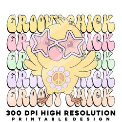 groovy chick png, easter sublimation design png, groovy easter png, cute chick png, retro easter png, retro easter png,