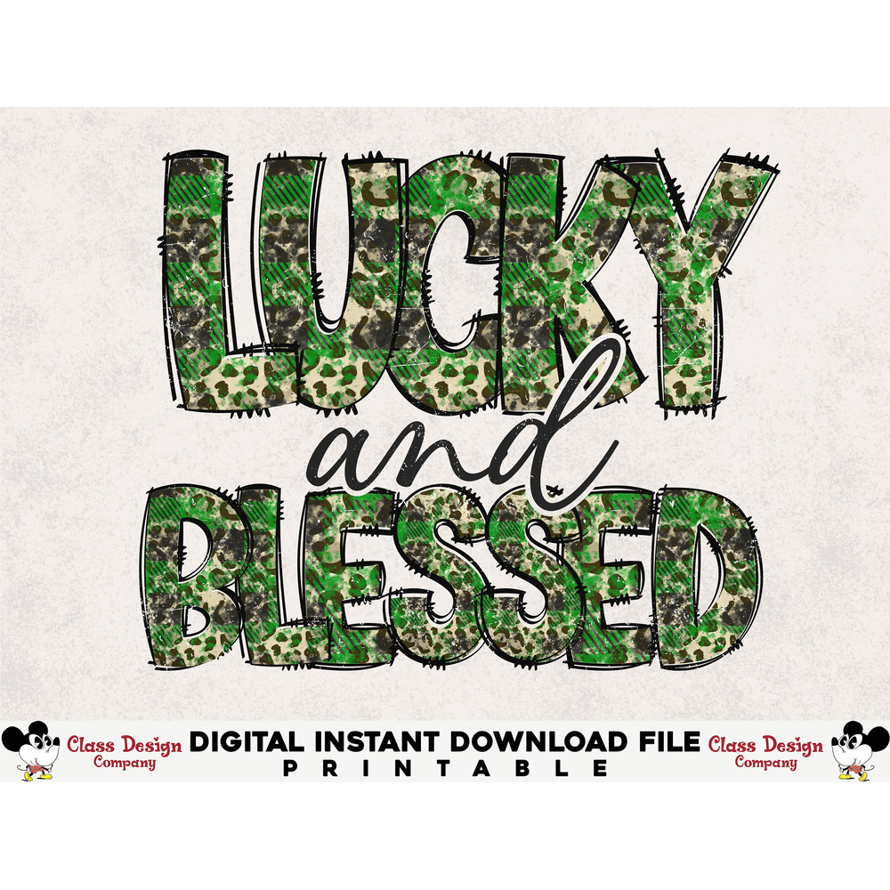 Lucky And Blessed Sublimation Design, St Patrick's Day PNG, Lucky And Blessed PNG, Lucky Png,St Patrick's Day Sublimation png ,Download.jpg