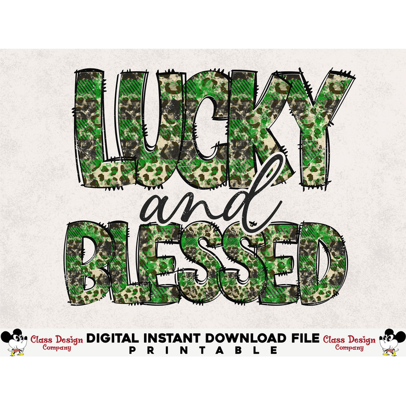 Lucky And Blessed Sublimation Design, St Patrick's Day PNG, Lucky And Blessed PNG, Lucky Png,St Patrick's Day Sublimation png ,Download.jpg
