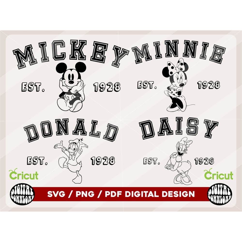 Mickey and Friends Svg Png Bundle, Instant Download Printable Design Svg For Cricut Cutting File Vinyl Cut File.jpg