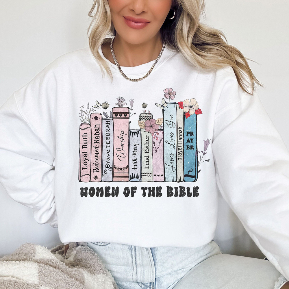 Women of the Bible Floral Sublimation PNG, Sublimation PNG, Religious sublimation file, Jesus shirt png design, Christian Sublimation design.jpg
