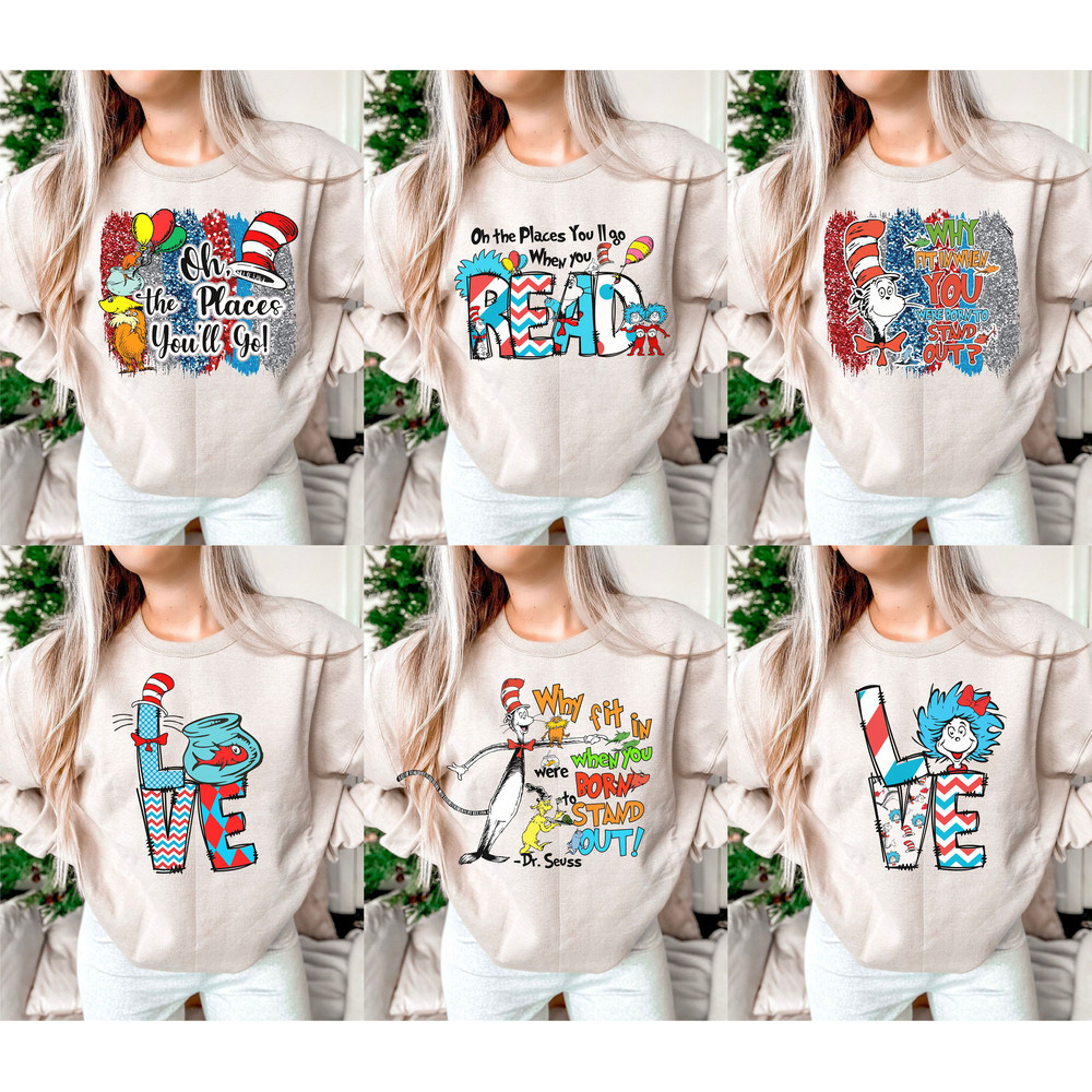Dr.Suess Bundle Sublimation Designs, Read Across America, Cat in the hat png, School png, Teacher png, Kids Sublimation, Sublimation Designs.jpg