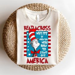 why fit in when you in were born to stand out png , read across america png , cat in the hat png , dr.suess book png , p