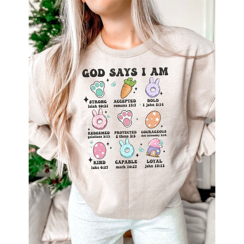 Easter PNG, Christian Easter PNG, Easter Shirt Design png, God Says I am Sublimation Design DOWNLOAD, Easter Sublimation Download.jpg