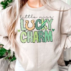 little miss lucky charm png, patricks day for daughter girls, lucky png, lucky charm png, st patricks day, png digital s