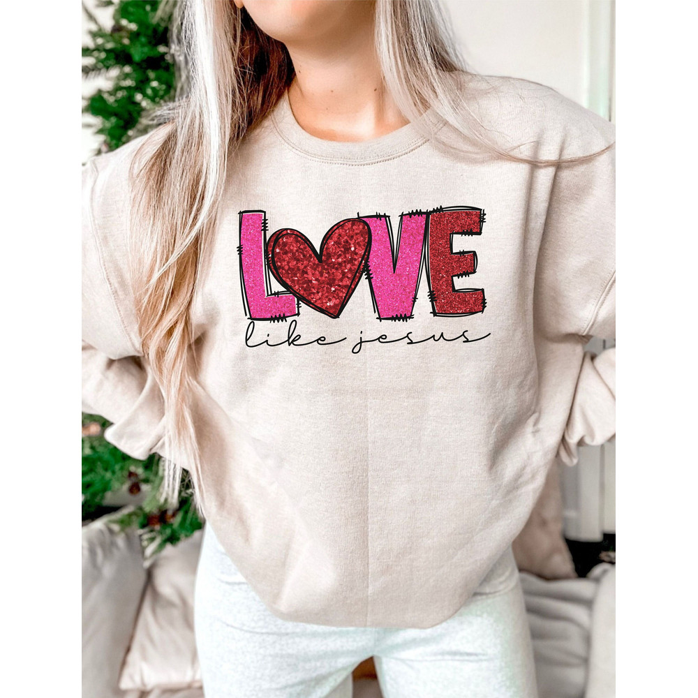 Love Like Jesus png, Valentines Png, Jesus is my Valentine png, Retro Valentines png, Valentine's Day Sublimation Design Love Sublimation.jpg