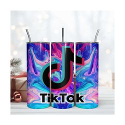 tiktok logo tumbler wrap, tiktok tumbler png, 20oz tumbler