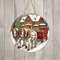 Christmas Horses & Carriage Sign Round Door Hanger Design, Christmas 12 inch Sublimation Design, Sign Round, PNG File, Digital Download.jpg