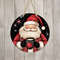 Cute Santa Claus & Hot Cocoa Sign Round Door Hanger Design, Christmas 12 inch Sublimation Design, Sign Round, PNG File, Digital Download.jpg