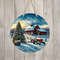 Red Barn Textured Canvas Sign Round Door Hanger Design, 12 inch Sublimation Design, Sign Round, PNG File, Digital Download.jpg