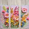 Seamless 3D Paper Quilled Wildflowers Design, Flowers 20 oz Skinny Straight Tumbler Sublimation Design, Tumbler Wrap, PNG Digital Download.jpg