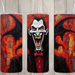 seamless abstract dracula design, halloween 20 oz skinny straight tumbler sublimation design, tumbler wrap, png file, di