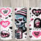 Seamless Anti Valentine Skeleton Design, Valentine's 20 oz Skinny Straight Tumbler Sublimation Design, Tumbler Wrap, PNG Digital Download 1.jpg
