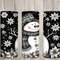 Seamless Black & White Snowman Design, Christmas 20 oz Skinny Straight Tumbler Sublimation Design, Tumbler Wrap, PNG File, Digital Download.jpg