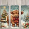Seamless Christmas Baby Highland Cow Design, Christmas 20 oz Skinny Straight Tumbler Sublimation Design, Tumbler Wrap, PNG Digital Download.jpg