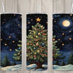 seamless classic christmas tree design, christmas 20 oz skinny straight tumbler sublimation design, tumbler wrap, png fi