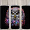 Seamless Colorful Gray Owl Design, Owl 20 oz Skinny Straight Tumbler Sublimation Design, Tumbler Wrap, PNG File, Digital Download.jpg