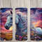 Seamless Colorful Horse & Sunset Design, Horse 20 oz Skinny Straight Tumbler Sublimation Design, Tumbler Wrap, PNG Digital Download.jpg