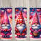 Seamless Cute Gnomes & Hearts Design, Valentine's 20 oz Skinny Straight Tumbler Sublimation Design, Tumbler Wrap, PNG File, Digital Download 1.jpg