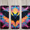 Seamless Neon Bat Design, Halloween 20 oz Skinny Straight Tumbler Sublimation Design, Tumbler Wrap, PNG File, Digital Download.jpg