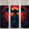 Seamless Neon Goth Gargoyle Design, Halloween 20 oz Skinny Straight Tumbler Sublimation Design, Tumbler Wrap, PNG File, Digital Download.jpg