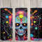 Seamless Neon Zombie Design, Halloween 20 oz Skinny Straight Tumbler Sublimation Design, Tumbler Wrap, PNG File, Digital Download.jpg