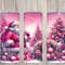 Seamless Pink Santa Claus Christmas Design, Christmas 20 oz Skinny Straight Tumbler Sublimation Design, Tumbler Wrap, PNG Digital Download.jpg