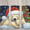 Seamless Polar Bear & Santa Hat Design, Christmas 20 oz Skinny Straight Tumbler Sublimation Design, Tumbler Wrap, PNG Digital Download.jpg