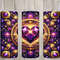 Seamless Purple Gem Heart & Gold Design, Valentine's 20 oz Skinny Straight Tumbler Sublimation Design, Tumbler Wrap, PNG Digital Download.jpg
