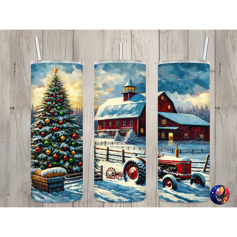 Seamless Red Barn Textured Canvas Design, Christmas 20 oz Skinny Straight Tumbler Sublimation Design, Tumbler Wrap, PNG Digital Download.jpg