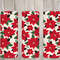 Seamless Red Poinsettia Floral Pattern, Christmas 20 oz Skinny Straight Tumbler Sublimation Design, Tumbler Wrap, PNG File, Digital Download.jpg
