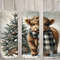 Seamless Rustic Cute Baby Highland Cow Design, Christmas 20oz Skinny Straight Tumbler Sublimation Design, Tumbler Wrap, PNG Digital Download.jpg