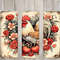 Seamless Rustic Rooster & Hearts Design, Valentine's 20 oz Skinny Straight Tumbler Sublimation Design, Tumbler Wrap, PNG Digital Download.jpg