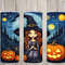 Seamless Starry Night Witch & Cats Design, Halloween 20 oz Skinny Straight Tumbler Sublimation Design, Tumbler Wrap, PNG Digital Download.jpg