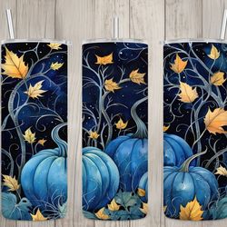 seamless watercolor highland cow  pumpkins design, fall 20oz skinny straight tumbler sublimation design, tumbler wrap, p