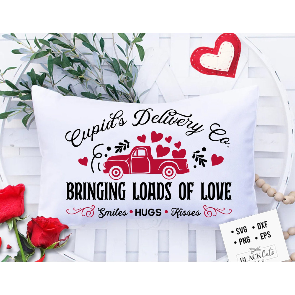 Cupid's Delivery Co svg, Cupid's Delivery svg, Love truck svg, Farmhouse Valentine svg 2.jpg