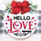 Hello love svg, Round Valentine door hanger svg,  Valentine door wreath svg, Valentine wreath svg, Love wreath svg.jpg