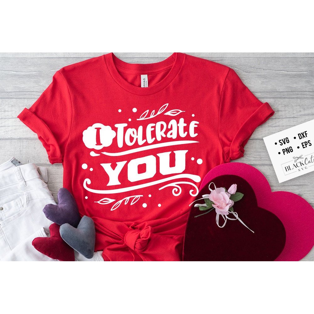 I tolerate you svg, Anti Valentine's Day SVG, Funny Valentine Shirt Svg, Love Svg.jpg